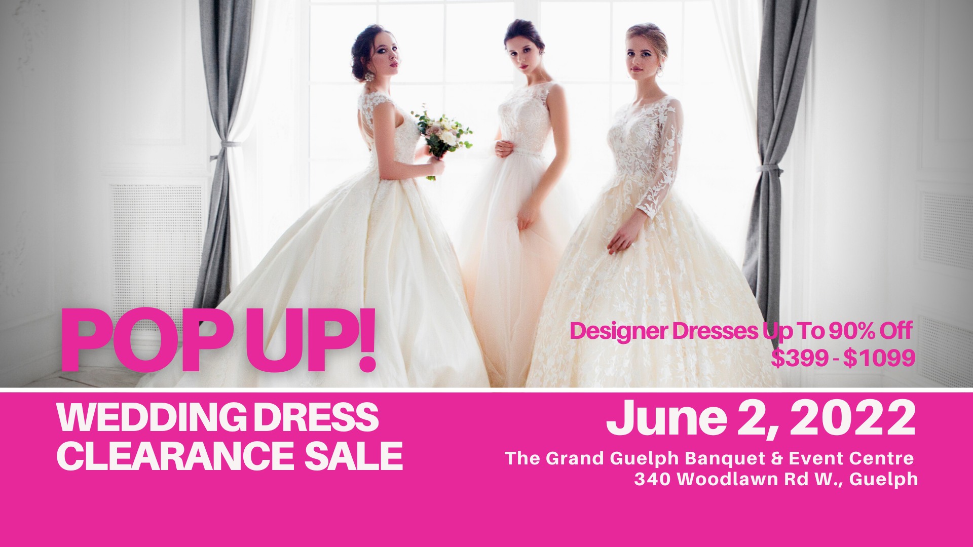 PopUp Wedding Dress Sale Guelph Opportunity Bridal