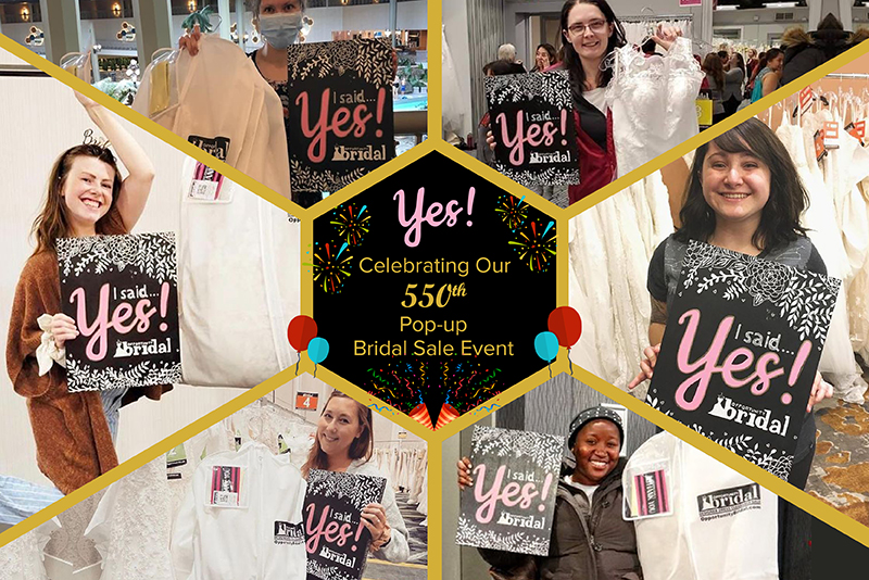 550th pop-up bridal sale event