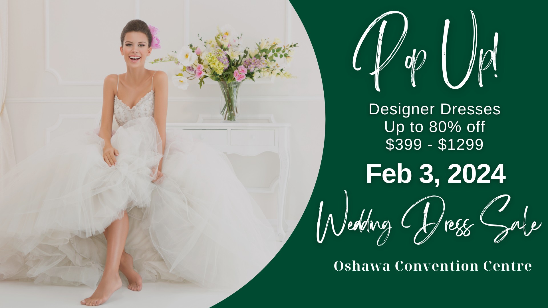 Pop-Up Wedding Dress Sale Oshawa - Opportunity Bridal